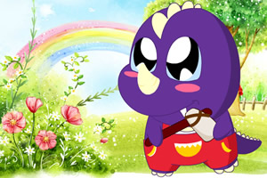 巧虎给小龙龙打扮