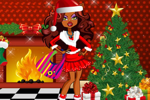 狼女的圣诞装扮
