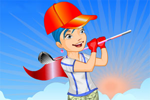 打扮高尔夫女孩