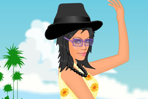 打扮海滩时尚女孩