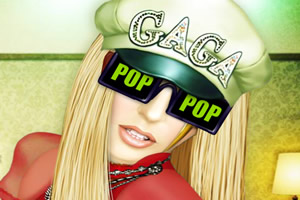 LadyGaga惊艳妆容