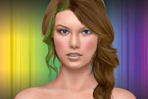 给小美女泰勒化妆