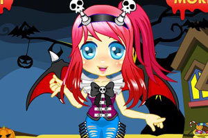 万圣节可爱小女孩