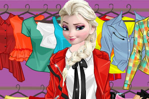 艾莎的时尚穿着