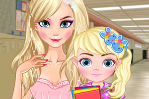 辣妈艾莎和女儿