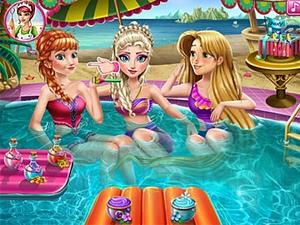 迪士尼公主的泳池派对